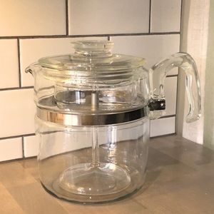 Vintage Pyrex 9 cup glass coffee maker - Flameware 7759 - USA made - Complete